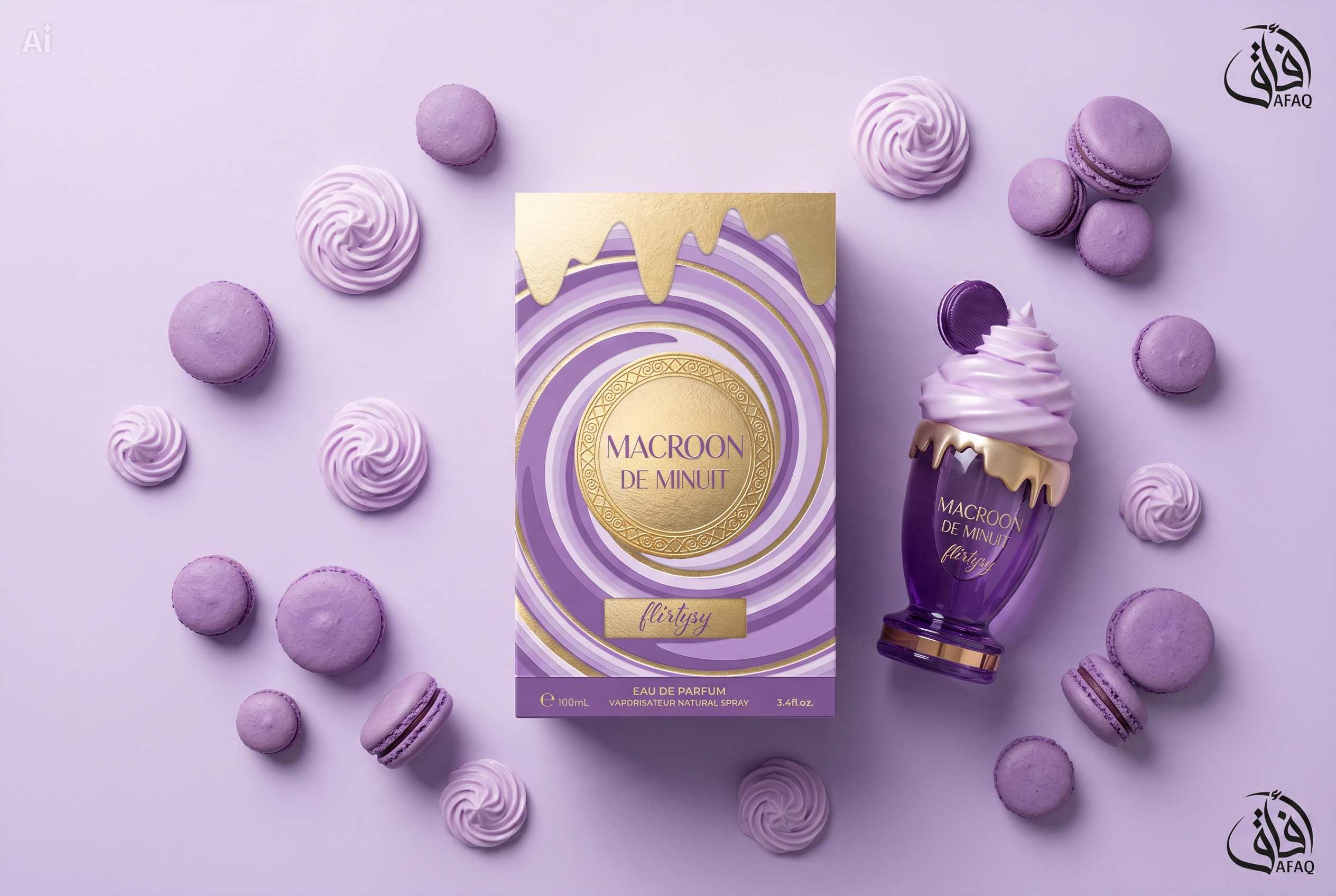 AFAQ-Macroon De Minuit Flirtisy – Eau de Parfum 100 ml donna/unisex